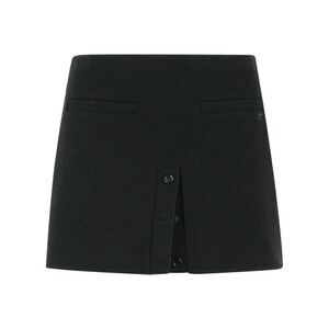 Courreges Black Cotton Blend Miniskirt Women